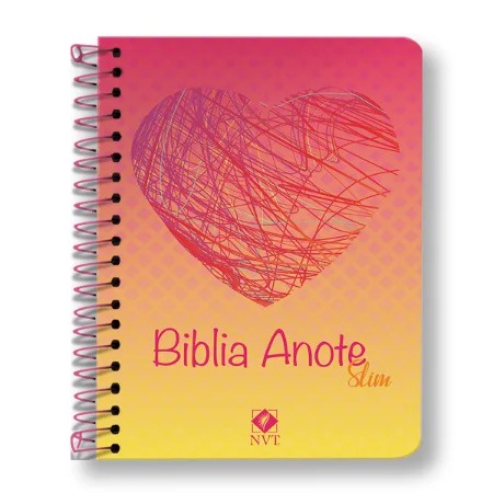 Bíblia Anote Slim | NVT | Capa Dura Espiral | Rabiscos no Coração em Oferta na Shopee