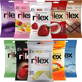 Preservativo Lubrificado Vários Sabores e Funções - Rilex