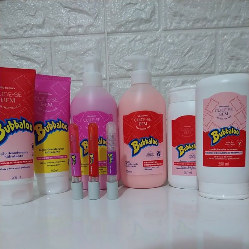 Bubaloo Boticário kit Cuide-se bem hidratante