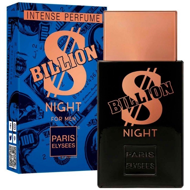 Perfume Billion Night 100ml Paris Elysees | Shopee Brasil