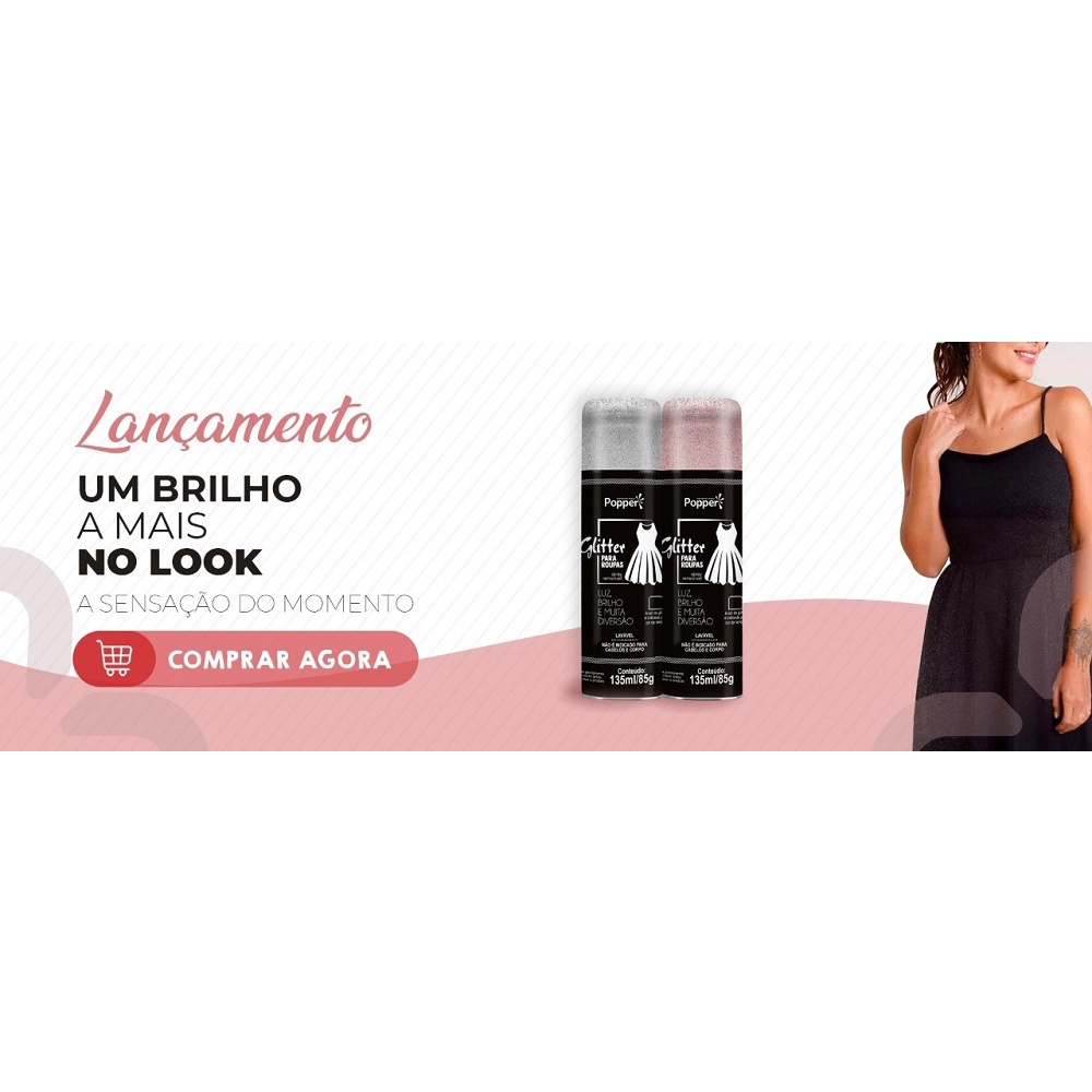 Spray Glitter Para Roupas Muito Brilho Popper 135Ml Shopee Brasil