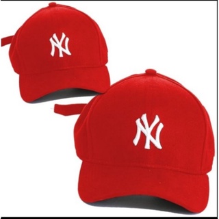 Bone New Era Aba Curva NY New York Yankees Vermelho Masculino e Feminino
