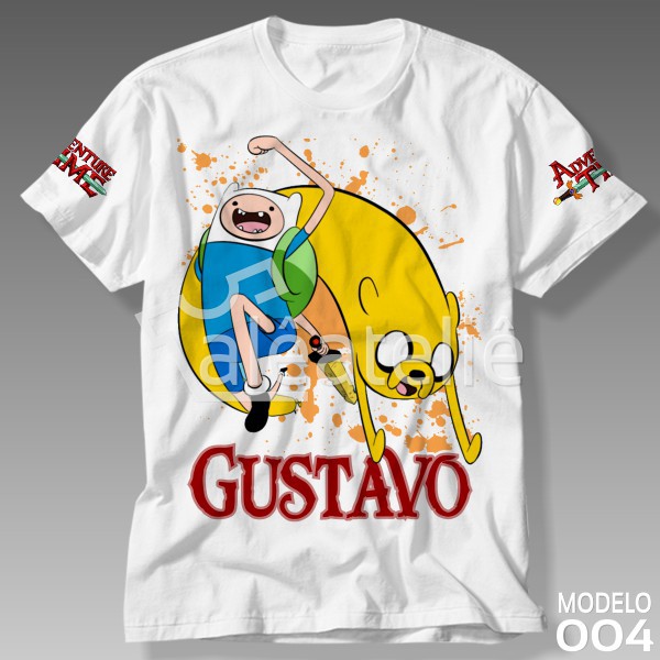 Camiseta Hora de Aventura Finn Jake Adventure Time Personalizada