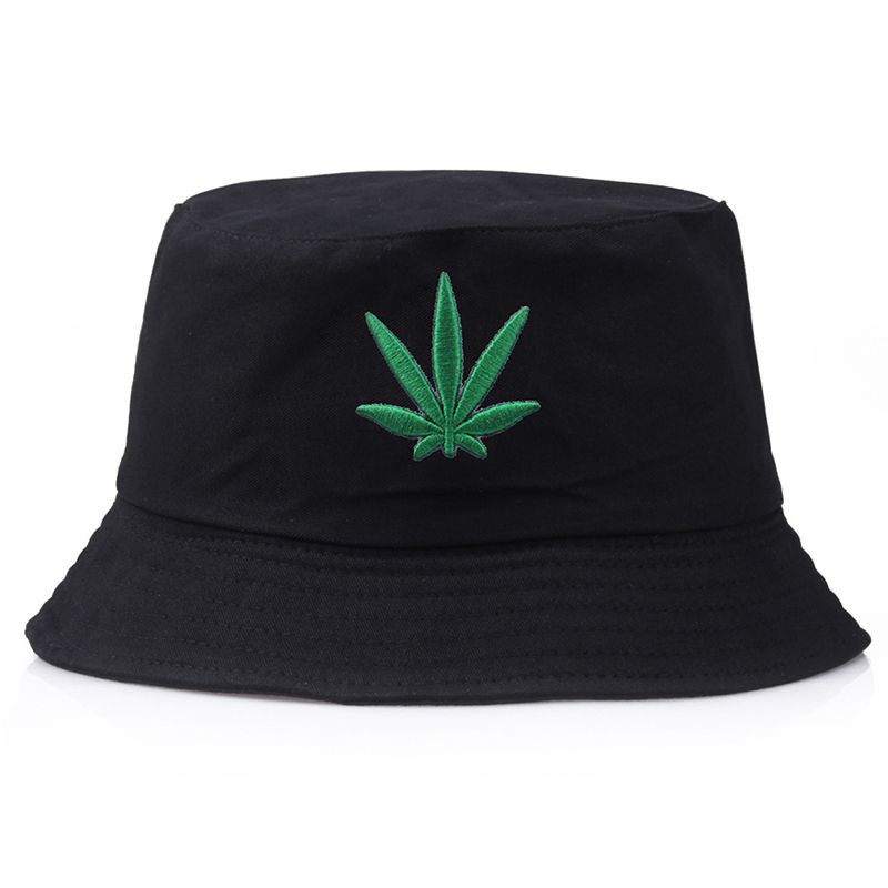 Chapeu De Sol De Algodao Com Folha De Bordo Bordada Chapeu Para Amantes Cannabis Maconha Shopee Brasil