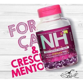 Suplemento New Hair - NH - Cabelo, Pele e Unha C/30 Cápsula de 500MG CADA