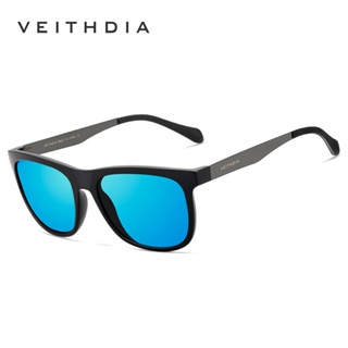 [Com Caixa] VEITHDIA 6110 Óculos De Sol Polarizados Masculinos E Femininos De Aço Inoxidável + Armação retro Quadrada TR90 Lentes UV400 Esportivas Dirigindo Pala Solar De Pesca em Oferta na Shopee