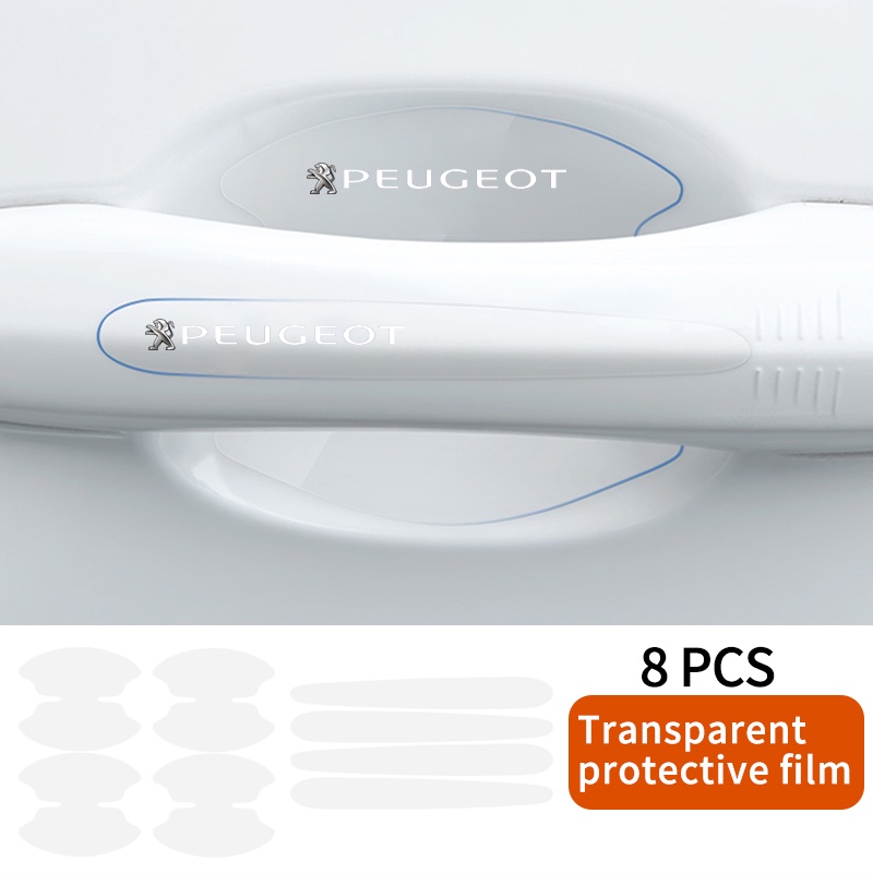 8 Pcs Tigela Maçaneta Da Porta Do Carro Adesivos Película Protetora Para Peugeot 206 307 308 3008 207 208 407 508 5008