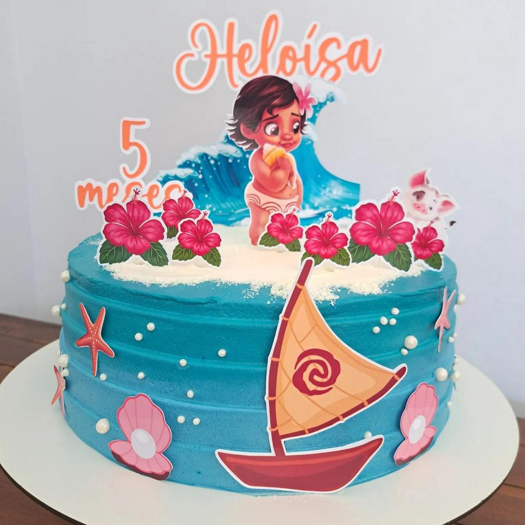 Topo Da Moana Baby  -  Topper Da Moana Baby - Topo De Bolo Moana Baby - Topper De Bolo Moana Baby