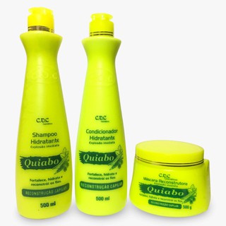 Kit Reconstrução E Hidratação De Quiabo Cdc 3x500ml