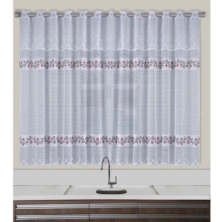 Cortina De Renda Para Cozinha Botticelli 1,50x2,20 Florzinha