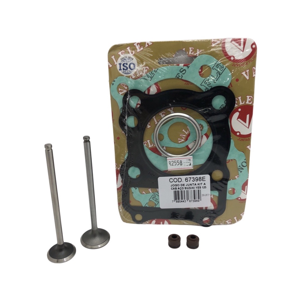 Jogo Junta Kit A + Válvulas + Retentores Válvulas Intruder 125 2006 À 2012