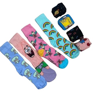 Kit Com 6 Pares de Meia Divertida Personagens Com Várias estampas Unissex