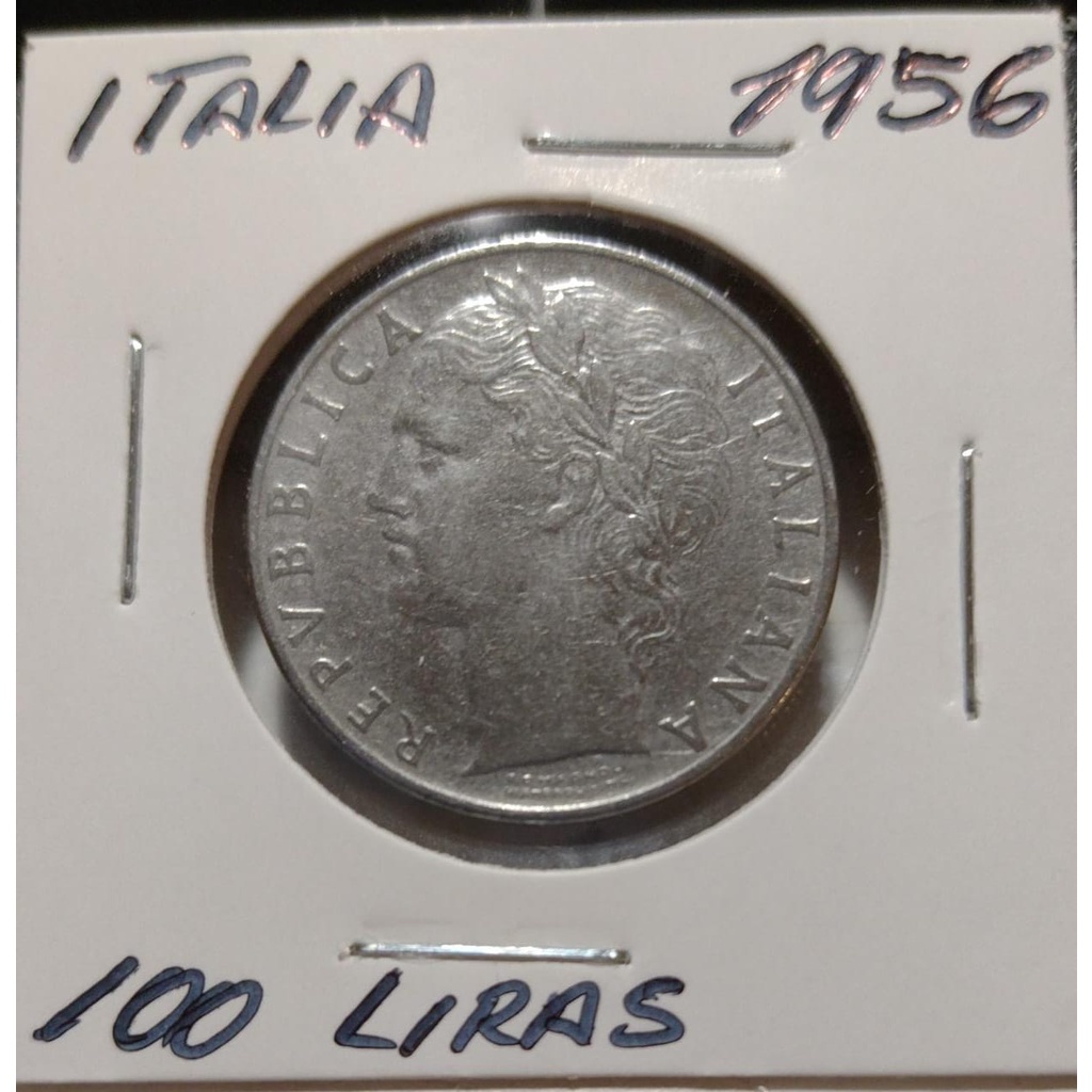 MOEDA ITALIA 1956 - 100 LIRAS - INOX - Y061