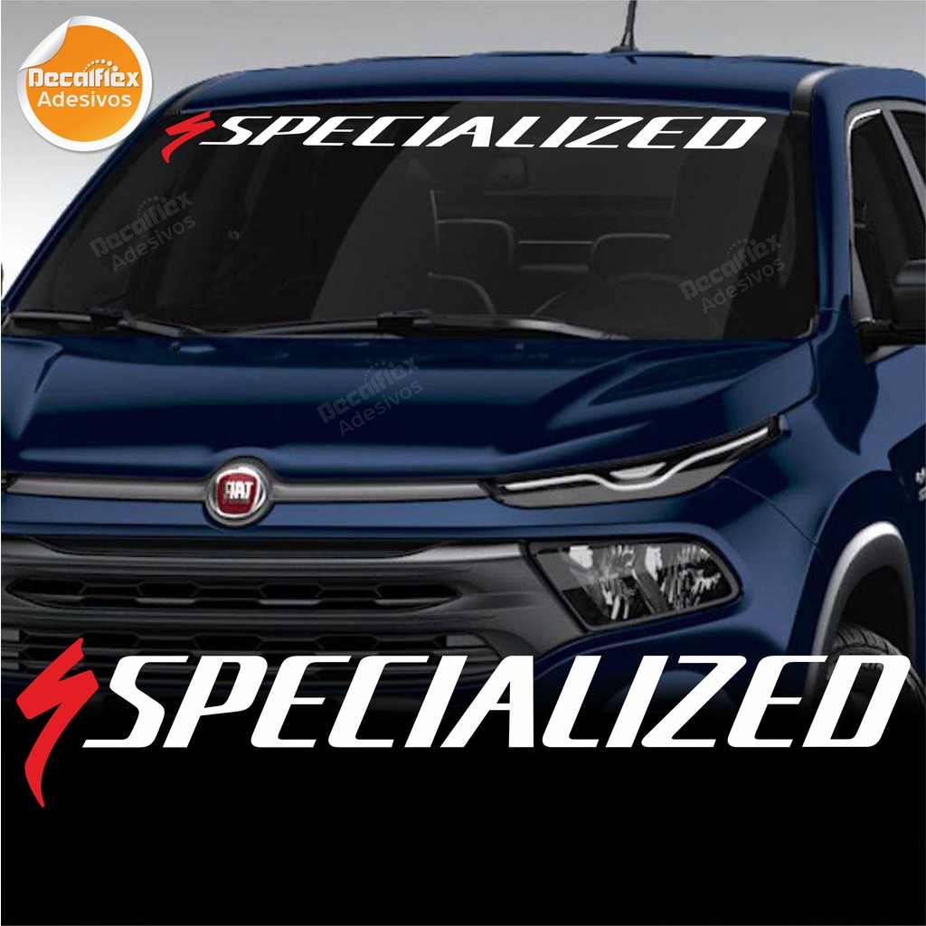 Adesivo Faixa Specialized Parabrisa Carro Esportivo Tunado