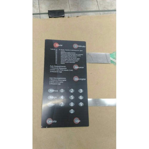Membrana Forno Microondas Brastemp Bmp 31 Com Dourar Preto