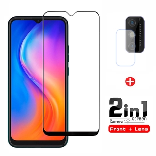 TECNO Spark 6 GO Tempered Glass Full Coverage Glass Film For TECNO Spark6 go Screen Protector and Camera Lens Glass Protector
