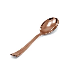 Colher de Sobremesa Premium Rose - 08 Unidades - Silver Festas - Rizzo