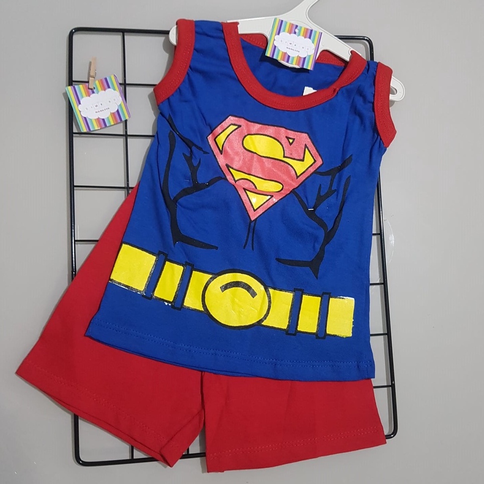 Conjunto Bebê Masculino Personagens Regata e Short Fresco Confortável mesversário Malha 3-6 meses