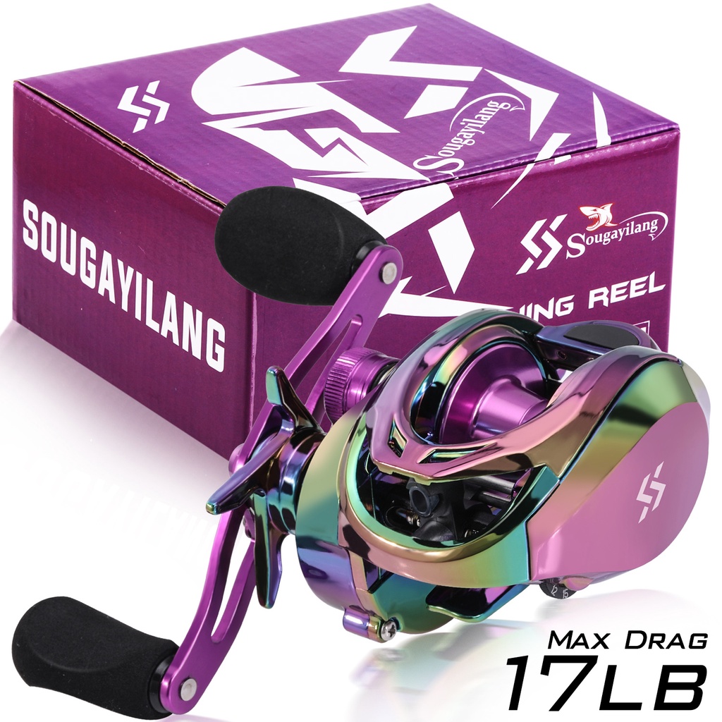 Carretilha de pesca Sougayilang 6.5 : 1 Gear Ratio 9 + 1BB Max Drag 17LB