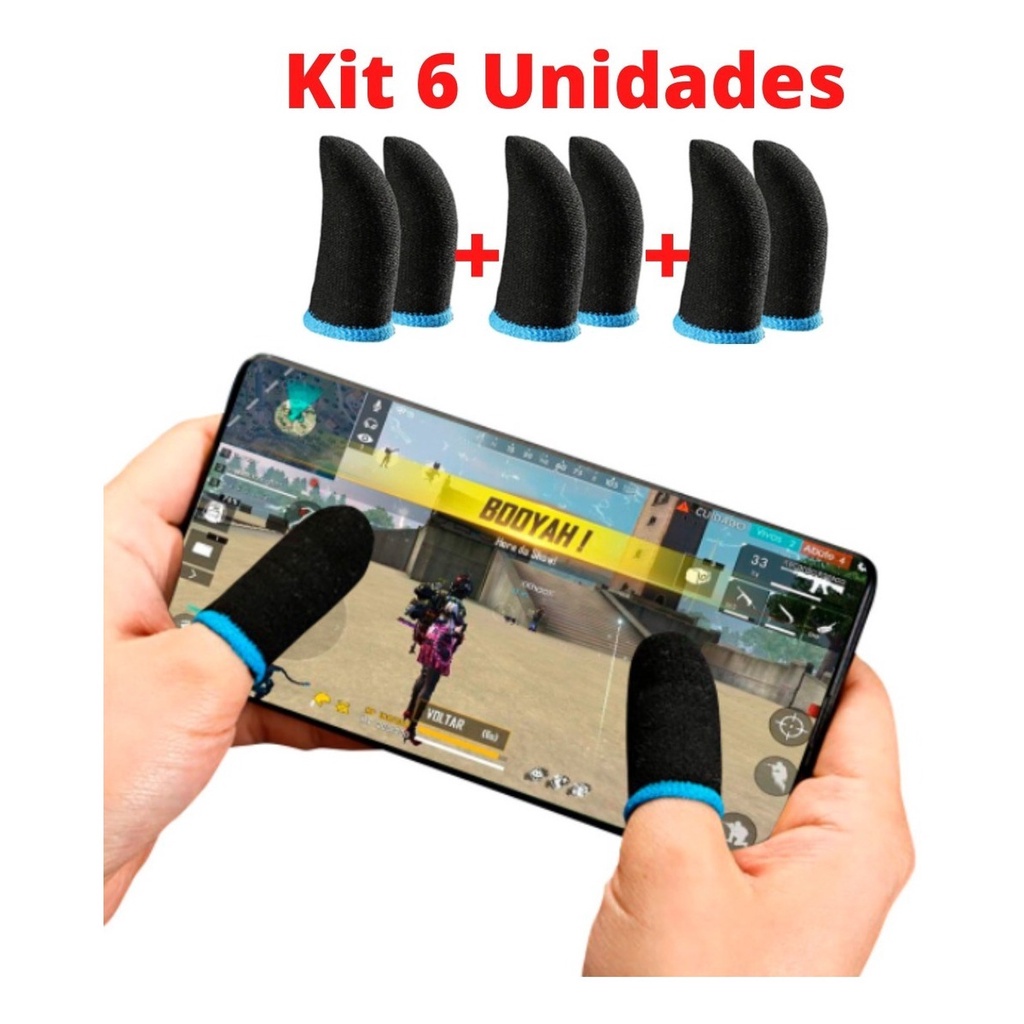 Kit 6 Luvinha Luva De Dedo Gamer Luvinha De Dedo Free Fire Mobile ...