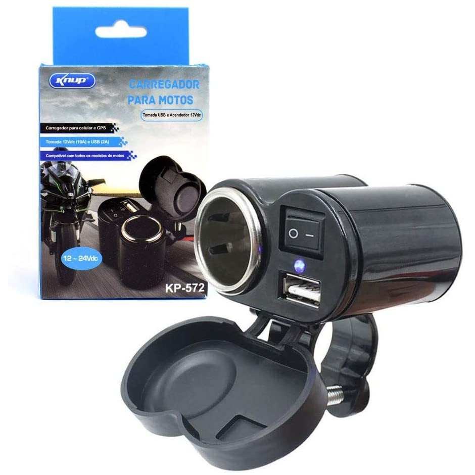 CARREGADOR DE TOMADA KNUP KP-572 COMPRIMENTO DO CABO 1,20M