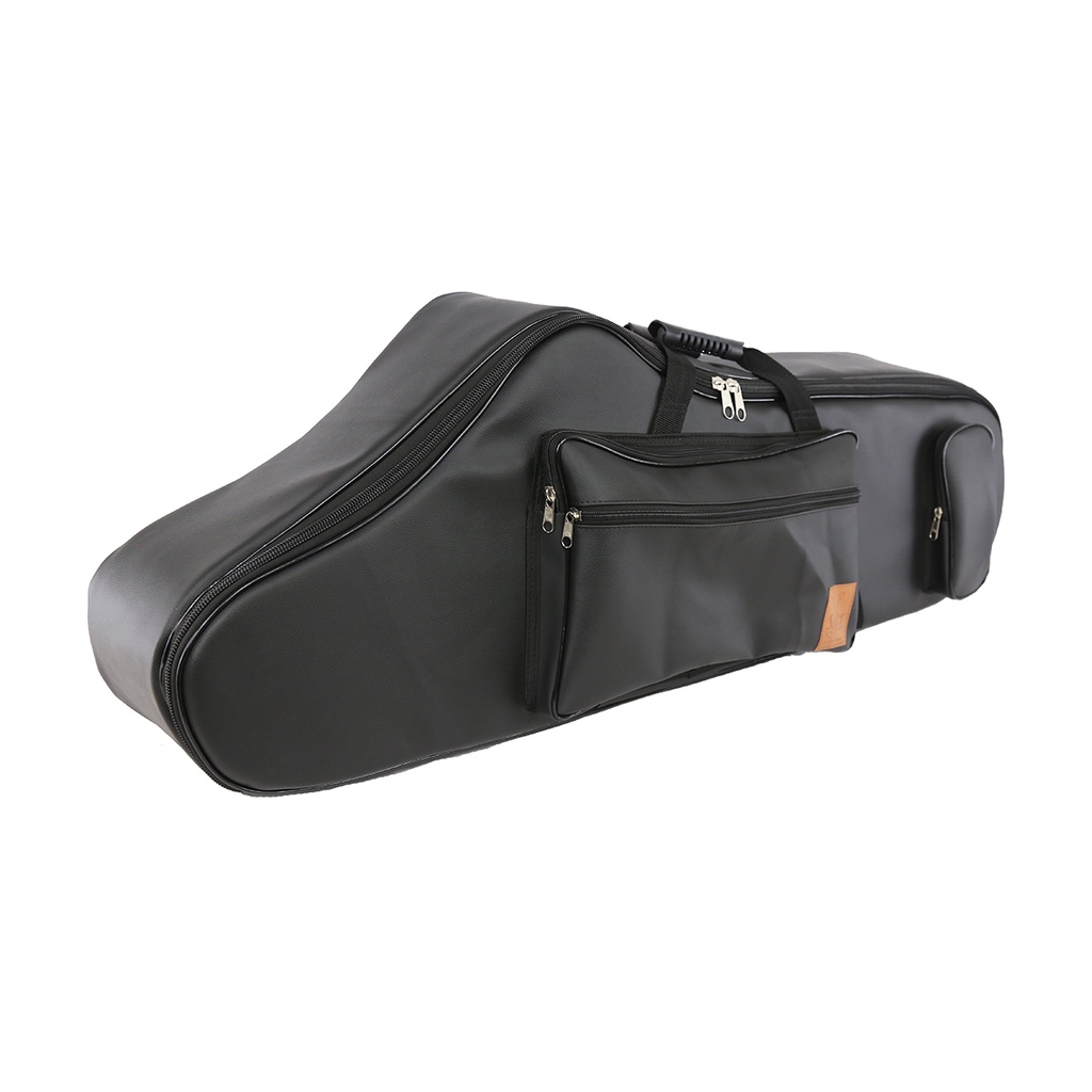 Capa Bag Sax Barítono Couro Sintético Pelúcia Extra Luxo - Preto