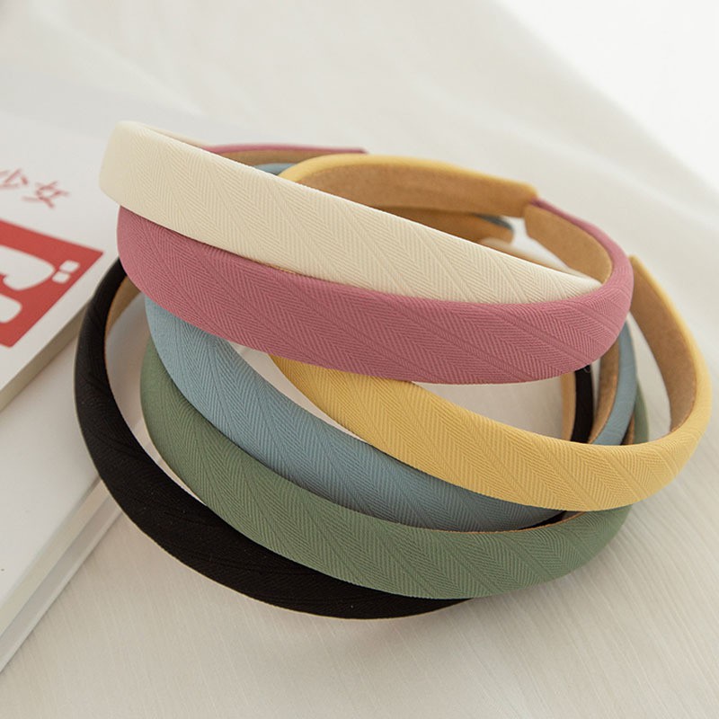 Tiara De Cabelo Feminina / Cor Lisa / Sem Dentes / Fabricric em Oferta na Shopee