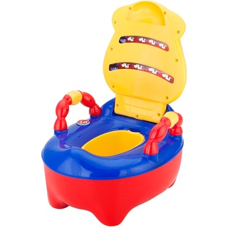 Troninho Infantil Fazenda Musical Assento Anatômico Com Tampa Vaquinha Colorida Prime Baby