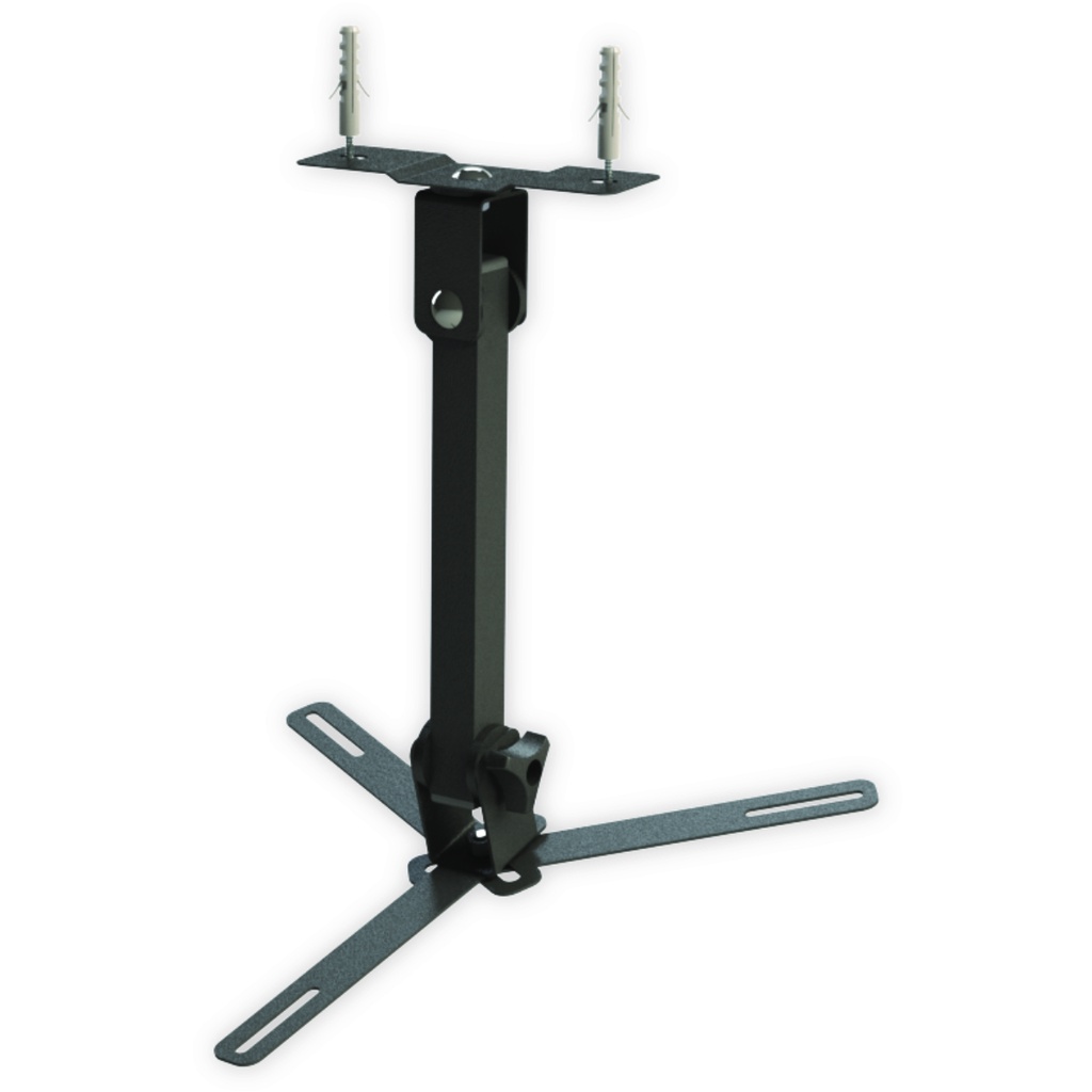 Suporte Projetor Teto Parede Mini Led Datashow Braço Extensor 20 Cm Preto