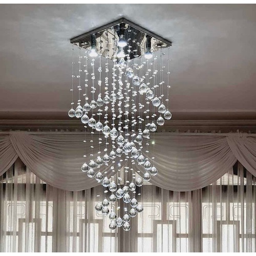 Lustre De Cristal Legítimo Base 38x38 Cm, Cruzado