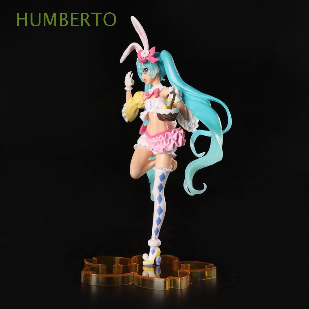 Hpino Anime Figura De Ação Bonito Presentes Estátua Hatsune Miku Ornamentos Dos Desenhos Animados Swimsuit PVC Modelo De Orelhas De Coelho Boneca Coletar