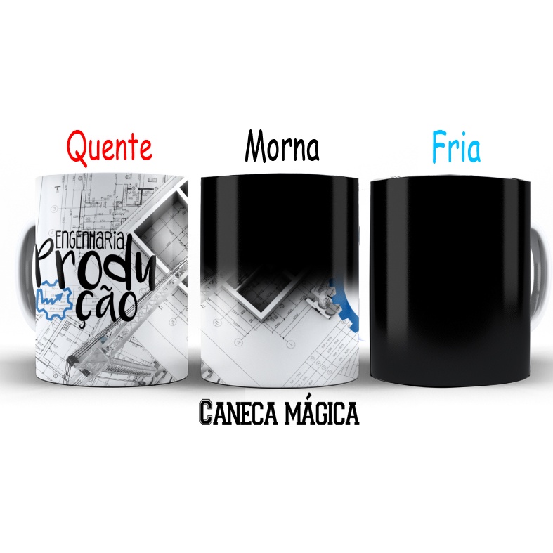 Caneca Engenharia de Produção Magica Planta Minerva Xicara Engenheiro Profissão Com Nome