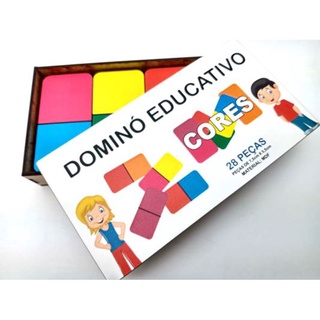 Dominó Jogo Educativo Pedagógico Mdf Frutas 28pcs Mega Impress - Mega Genial