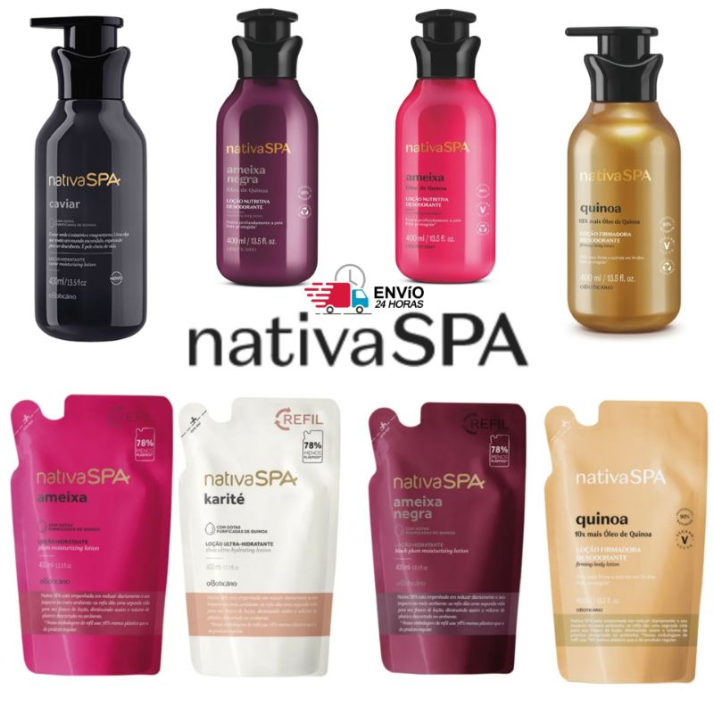 Creme ou Refil Hidratante Corporal Nativa SPA O Boticário 400ml - Ameixa, Ameixa Negra, Quinoa ORIGINAL