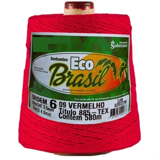 Barbante Eco Brasil Fio 6 700g 580 metros Linha Macia Colorido Cru Soberano Crochê Tricô Artesanato em Oferta na Shopee