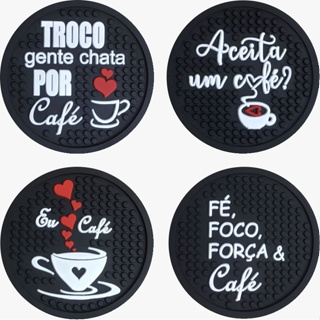 Kit 4 Porta Copos Bolacha Barmat Descanso de copo para Mesa Bar Balcao Suor Café Chá Chocolate em Oferta na Shopee