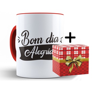 Caneca Bom Dia Minimalista + Caixa - Xícara 325ML Personalizada Porcelana  Super Branca Cerâmica | Shopee Brasil