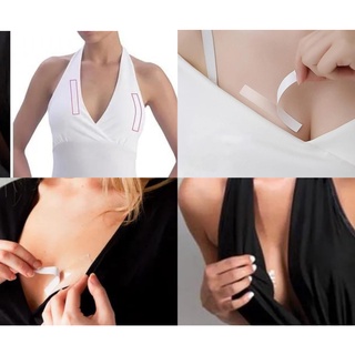 Fita Fashion Tape Adesiva para Roupas e Corpo Dupla Face Transparente Com Decote Em V Para Corpo roupa E Sutiã