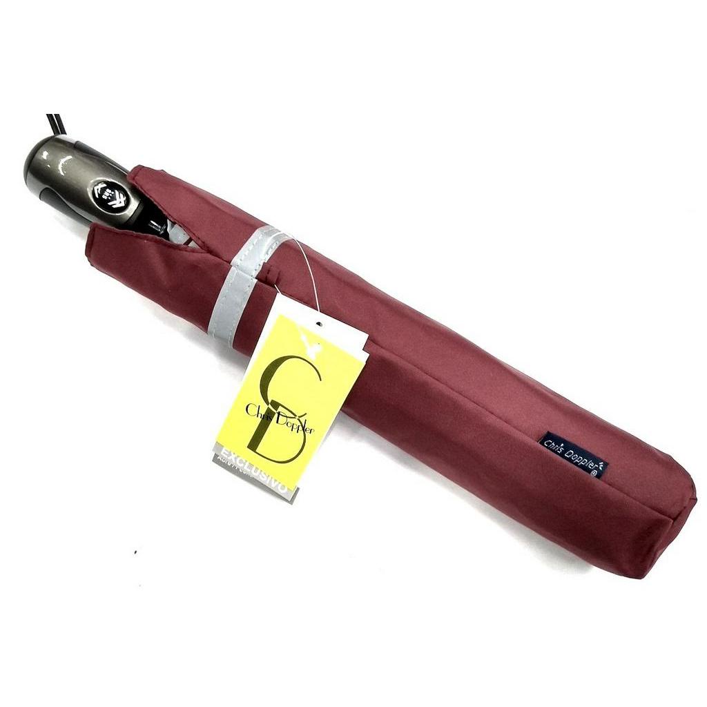 Top Guarda Chuva Automático Abre fecha Aluminio Portaria Safe Lock C168 Chris Doppler Vinho