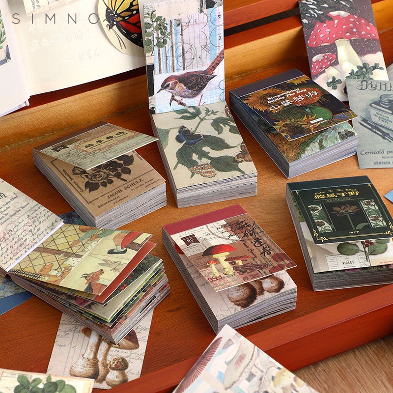 1 libro/50 fogli Carta per materiale scrapbook multicolore per