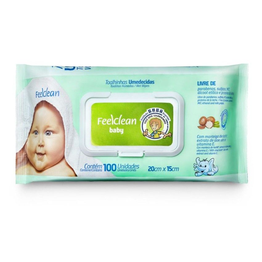 Toalhinhas umedecidas Feelclean baby lenço umedecido