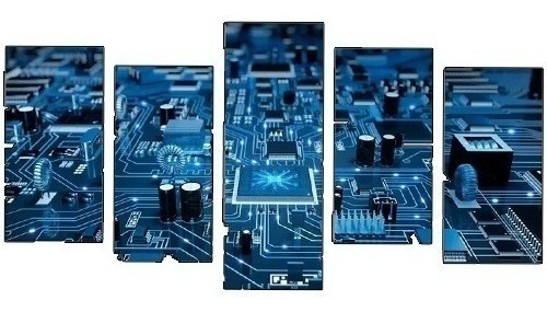 Quadro decorativo informática engenharia eletrônica 5 peças