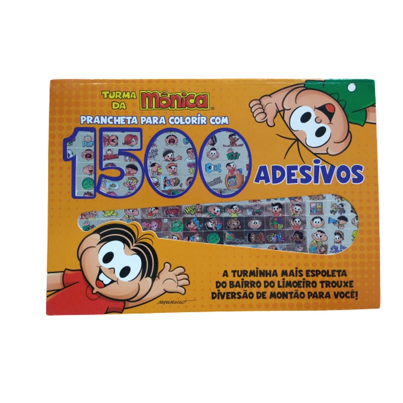 Turma da Mônica Prancheta para Colorir com 1500 Adesivos