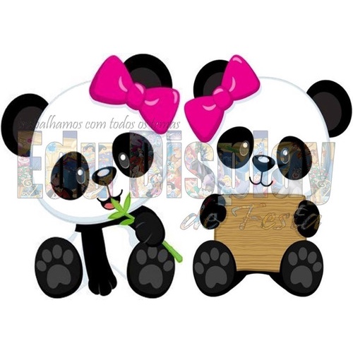 Panda Rosa - Kit 10 Display Mesa Festa Decoração 20cm | Shopee Brasil