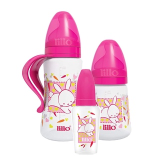 Kit Mamadeira Design Lillo 3 pçs 50/180/300ml Rosa - Lillo