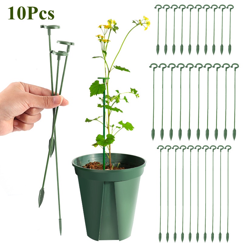 10 Peças Suporte Em Formato De Planta/Flor Anti-Perda Para Jardim