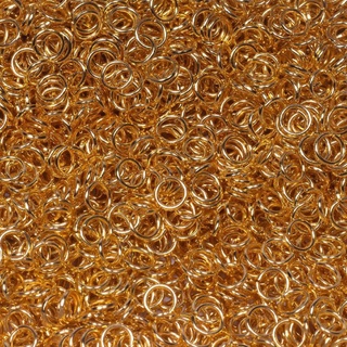 Argolinha 8mm em ferro dourado 50 unidades