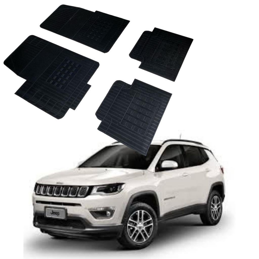 Jogo 4 Pecas Tapete Automotivo Especifico Jeep Compass 100% Borracha Borcol