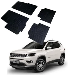 Jogo 4 Pecas Tapete Automotivo Especifico Jeep Compass 100% Borracha Borcol