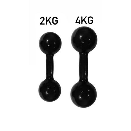 kit 1 halter 2kg + 1 halter 4kg emborrachado